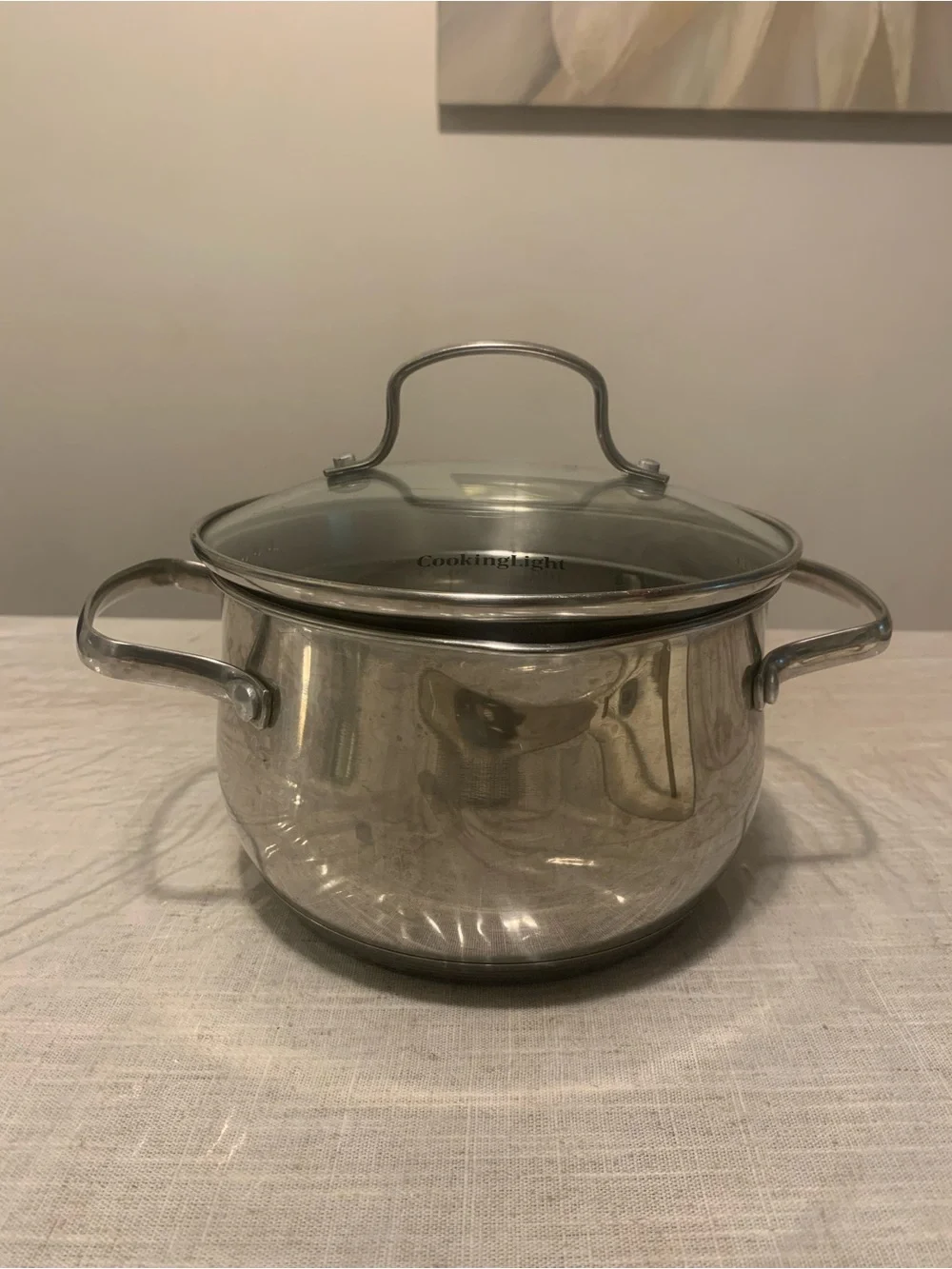 Cooking Light Classic Cooking Pot with Glass Lid - Silver